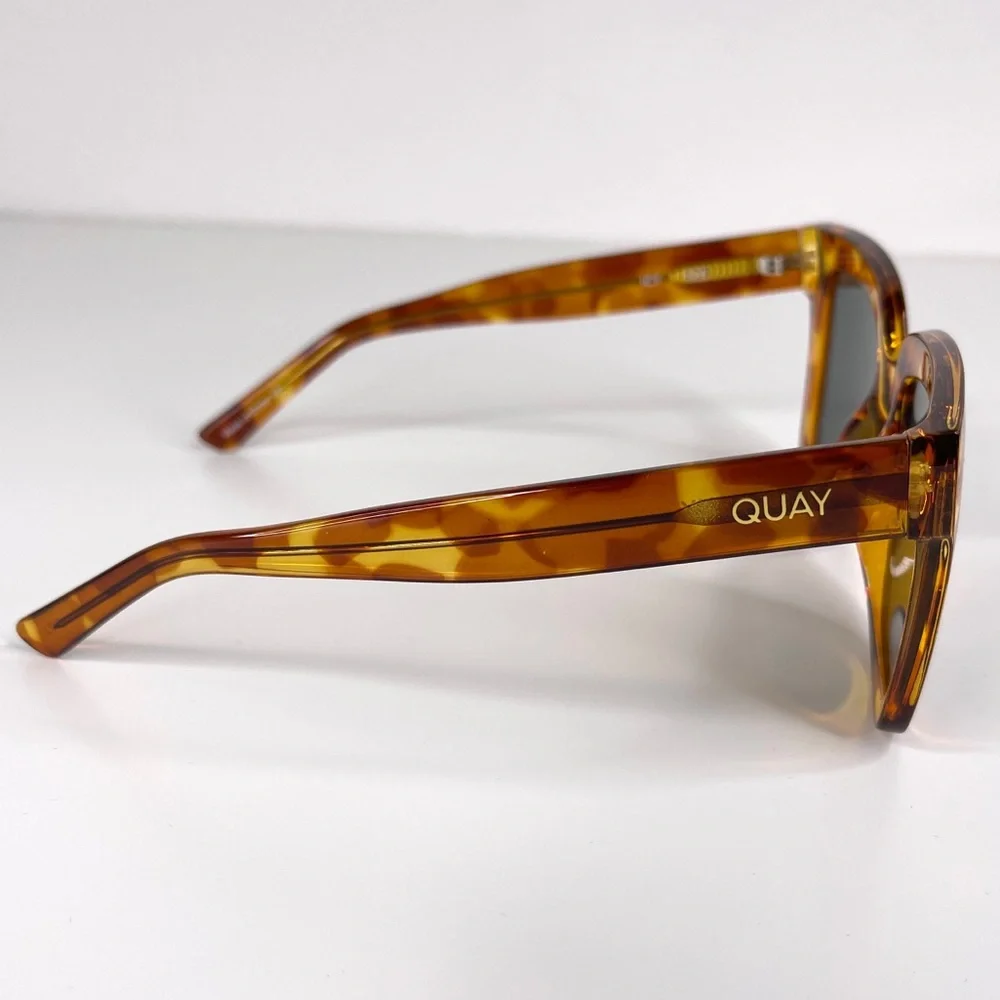 QUAY Australia Icy NEW Orange Tortoise Square Frame Sunglasses NEW